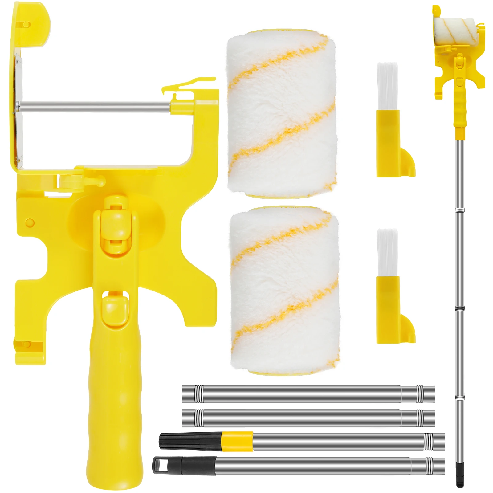 1/3 sets Paint Edger Roller Brush Hand-held Clean-Cut Paint Edger Roller Brush Portable Wall Paint Edger Tool for Door Window