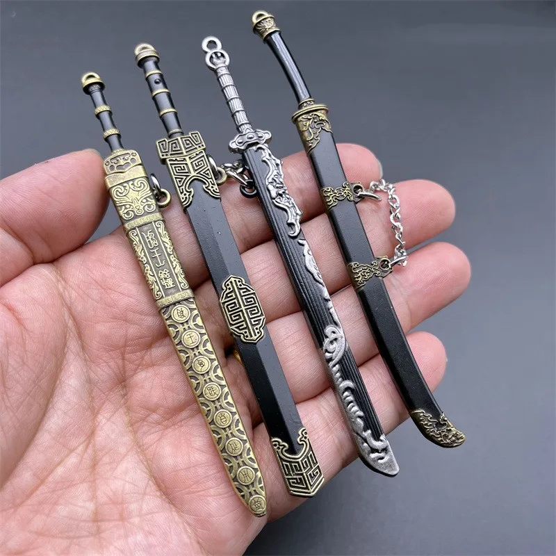 20 Styles Metal Scabbard of famous ancient Sword Keychain Unopened blade Pendant Keyring Charms llaveros official-website Gifts