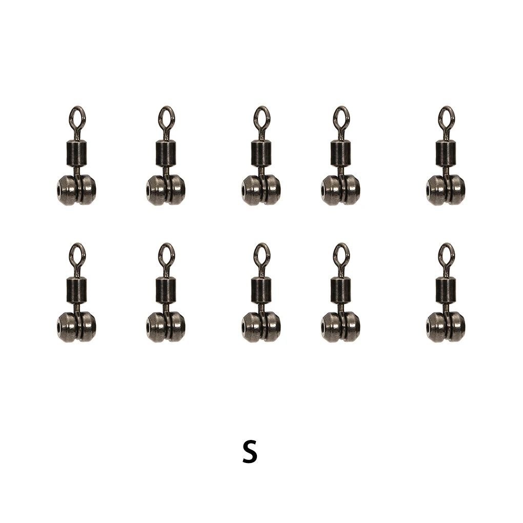 10pcs Swivels Tool Connector Bearing Tackle Rig Sturdy Outdoor Fittings