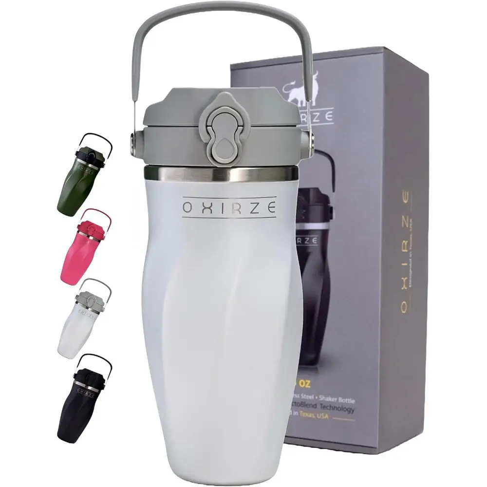 

Бутылка-шейкер из нержавеющей стали с двойными стенками, 26 унций, с медной изоляцией, герметичная, без BPA, не требует инструментов для смешивания