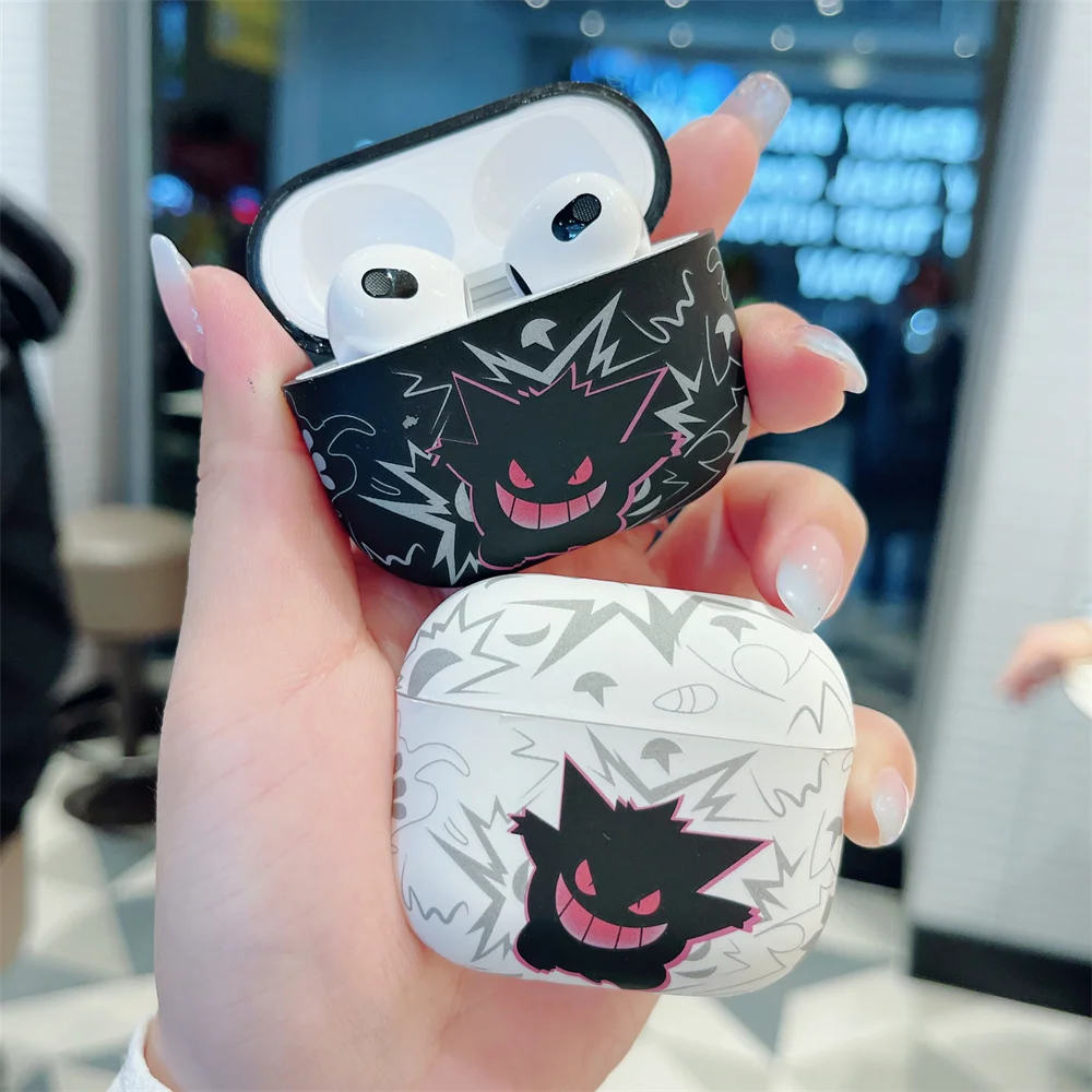 Japonia Anime Pokemon potwory Gengar etui na słuchawki do Airpods 2 3 4 pro pro 2 bezprzewodowy zestaw słuchawkowy Bluetooth pokrywa