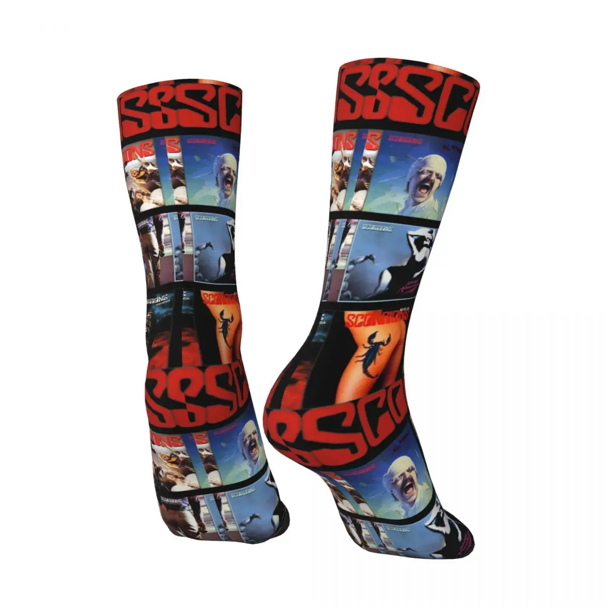 Women Men Socks Album Scorpions Music Metal Rock Band Stockings Winter Casual Soft Breathable Socks Graphic Non Skid Socks