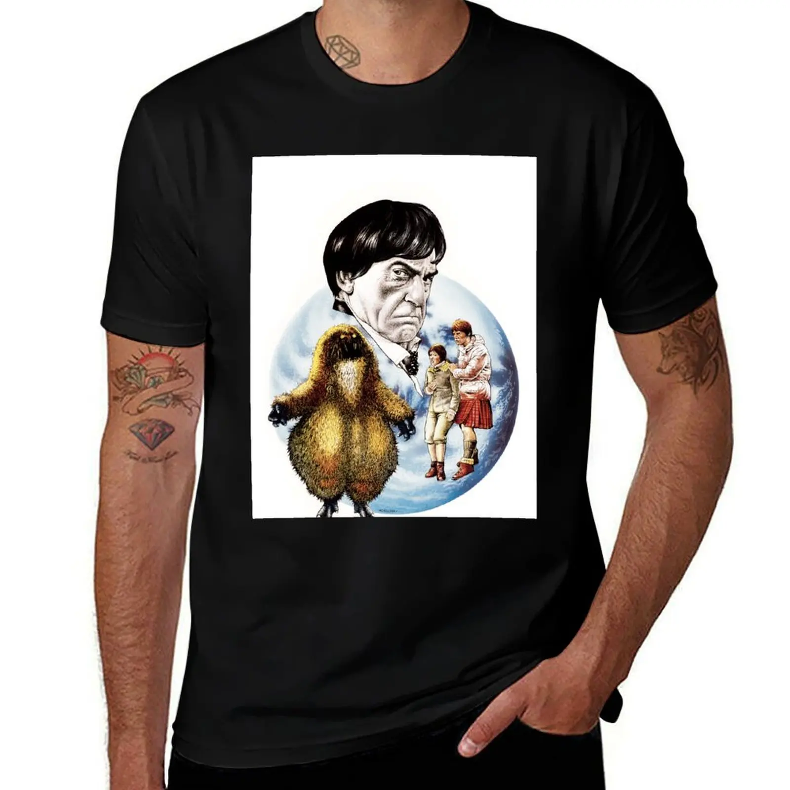 

The 2nd Doctor and the Abominable Snowman T-Shirt men t shirt cotton 100% t shirts designer cotton t shirt man T-Shirt