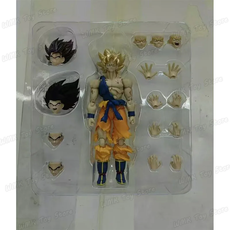 In Stock Black Hole Dragon Ball Anime Figure Son Goku Figurine Battle Damaged Super Saiyan Furious Hero Son Goku Models Custom