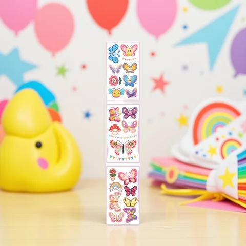 10 Sheets Butterfly Fake Tattoo for Girls Waterproof Mermaid Design Temporary Tattoo Stickers Body Decor Birthday Party Gifts