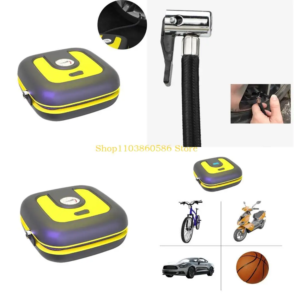 

Электрический автомобильный воздушный насос 242A с цифровым манометром, воздушный компрессор 12 В/120 Вт