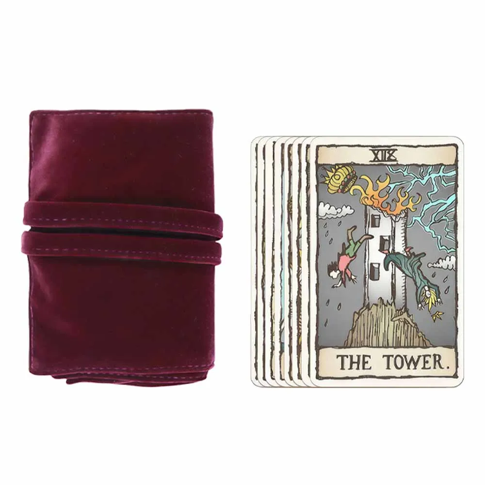 12 × 38 سم حقيبة تخزين التارو حقيبة برباط لملحقات السحر والنرد وتخزين بطاقات اللعب وتغليف الهدايا #3