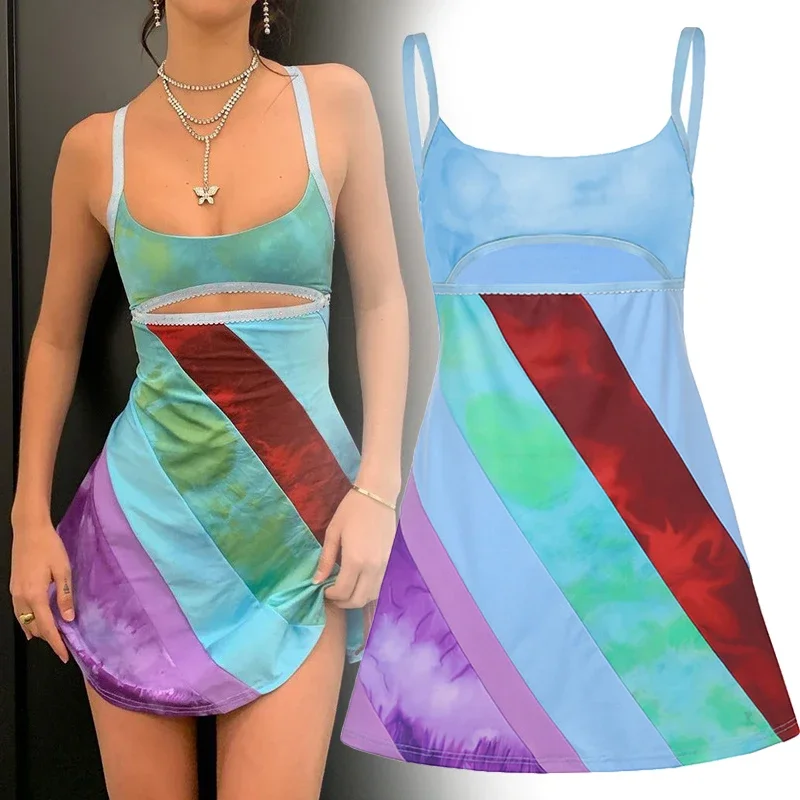 Movie 13 Going On 30 Jenna Rink Cosplay Costume Women Summer Sexy Dress Suddenly 30 Vintage Print Semi-Sheer Sheath Mini Slip