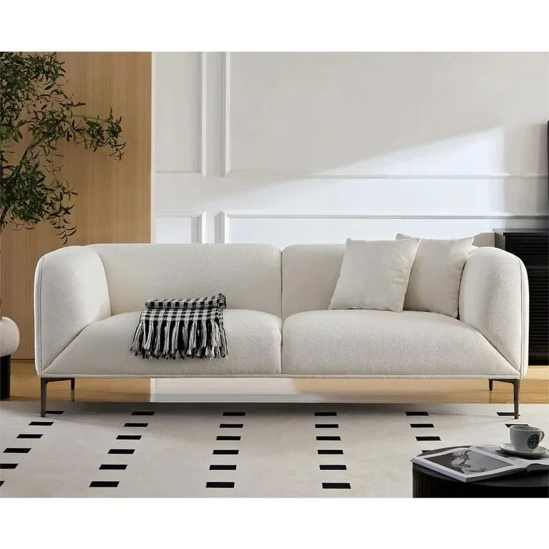 

Современный 3-местный бархатный диван середины века с 2 подушками, роскошный двухместный диван с глубоким сиденьем, минималистичный дизайн