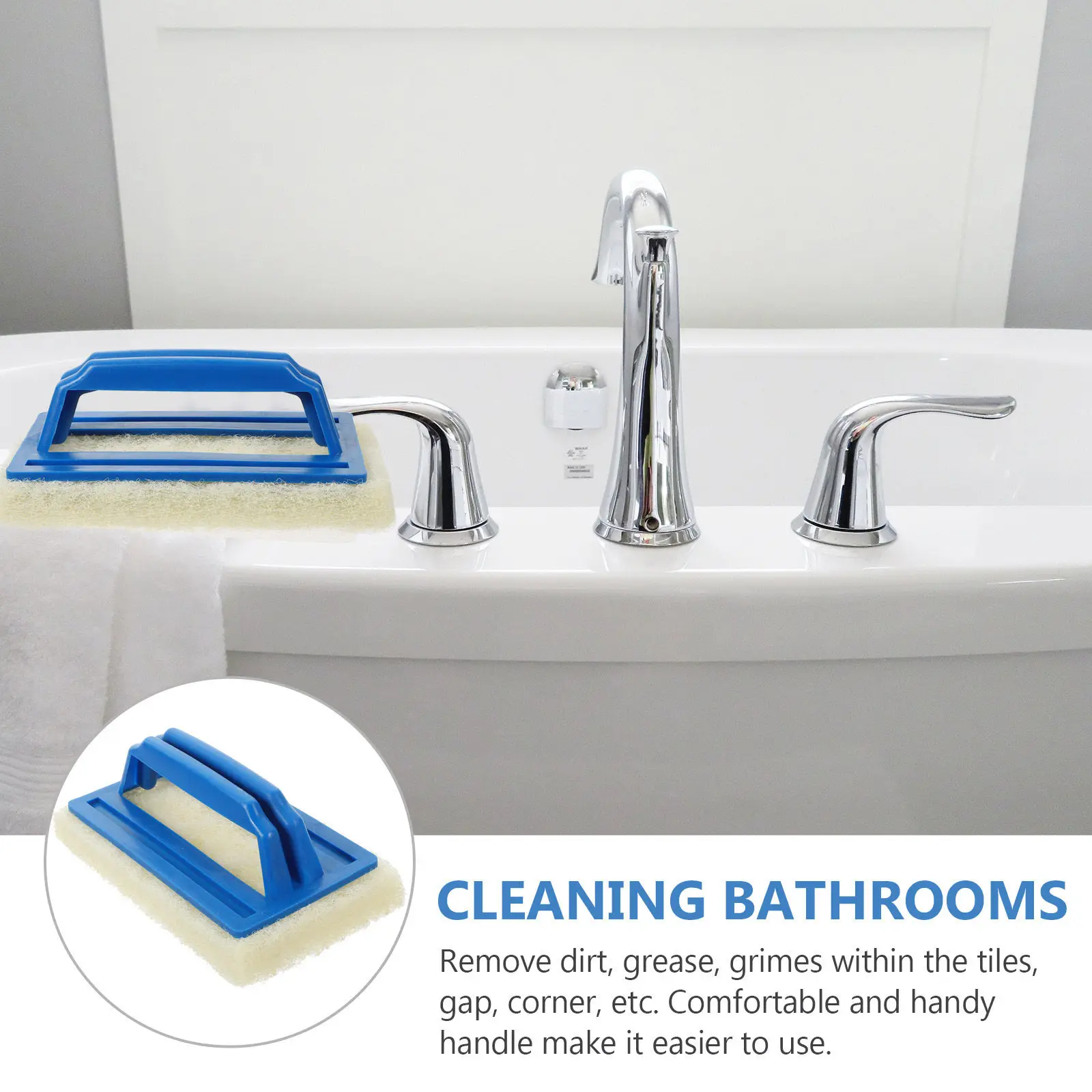 

Набор из 2 многофункциональных щеток для чистки: для бассейнов, ванных комнат, кухонь, садов, удаления стойких жира и грязи, для плитки, швов и углов