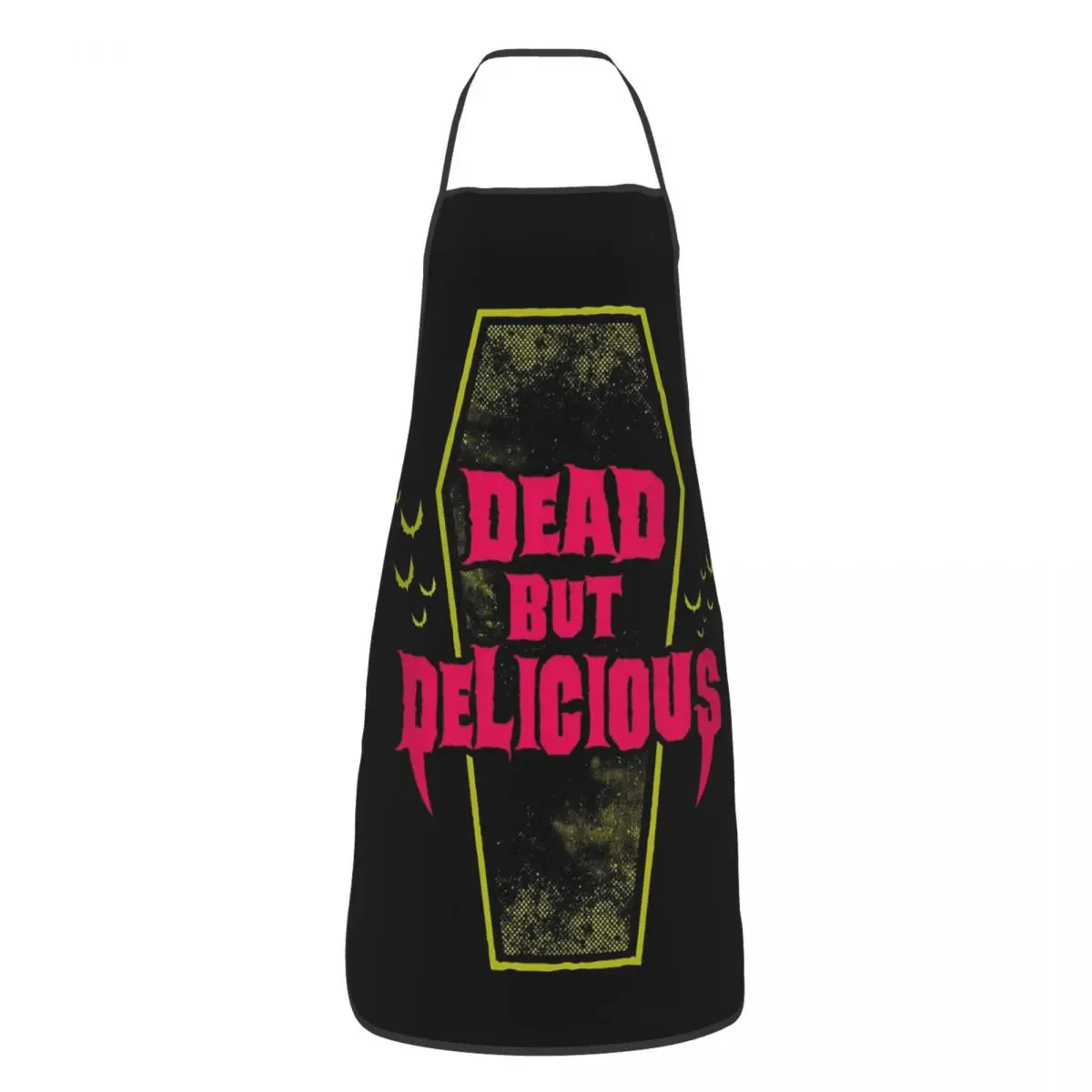 Dead But Delicious - Funny Goth Vampire Quote Apron Chef Cooking Tablier Sleeveless Bib Kitchen Cleaning Pinafore for Women Men