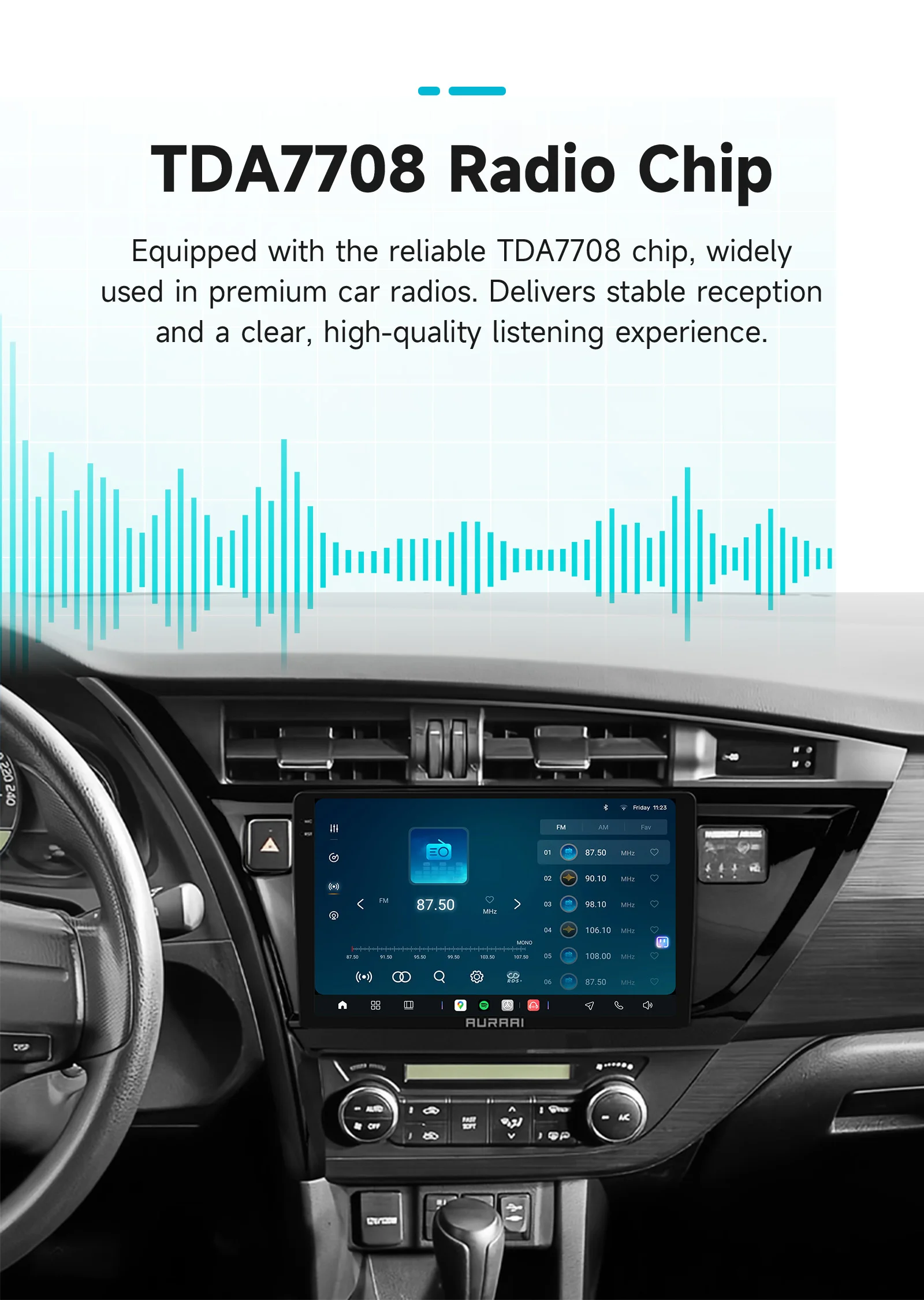 AURAAI 8 Core Android Auto radio Für Toyota Corolla Auris 2013 - 2016 Autoradio 2K Intelligente Bildschirm GPS 360 Kamera AI Carplay – Detail 22
