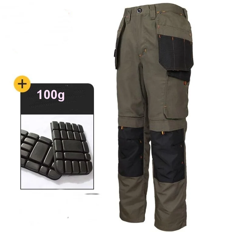 Men Multipurpose Casual Pants, Tactical Outdoor Stretch Pants, Wear-Resistant Pants, Electrician Worker Trousers With Leg Bag