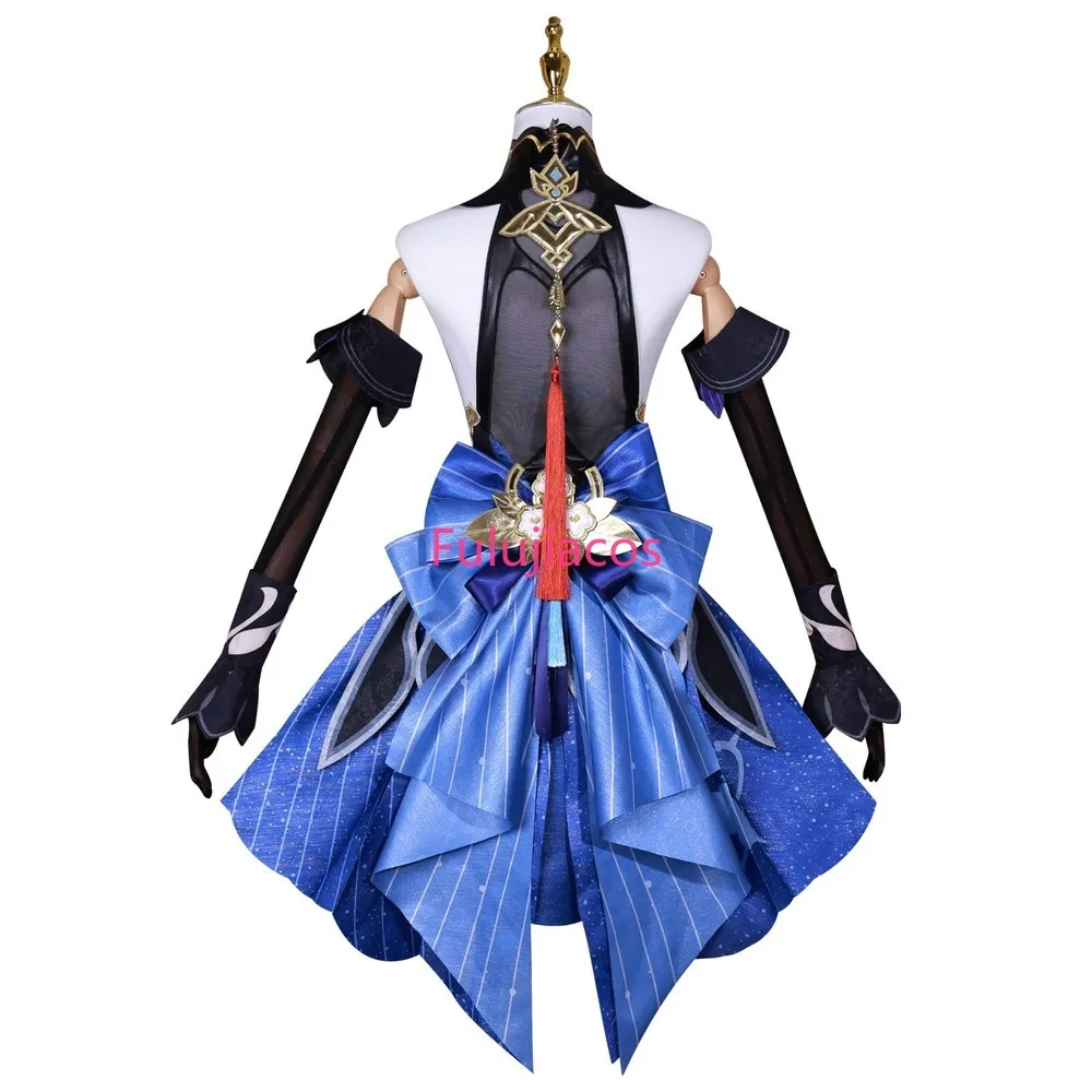Fulujiacos Ganyu lanterne Rite Cosplay Costume femme robe Halloween