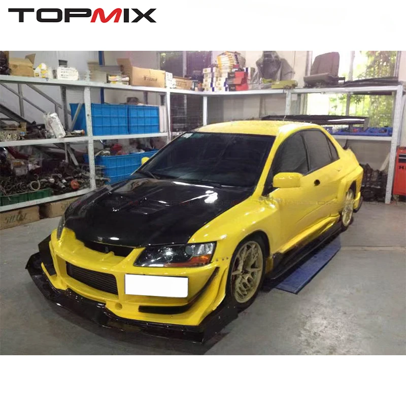 For Mitsubishi  Lancer Evolution EVO 7/8/9 Carbon Fiber Body Kit Front Rear Bumper Spoiler view 6