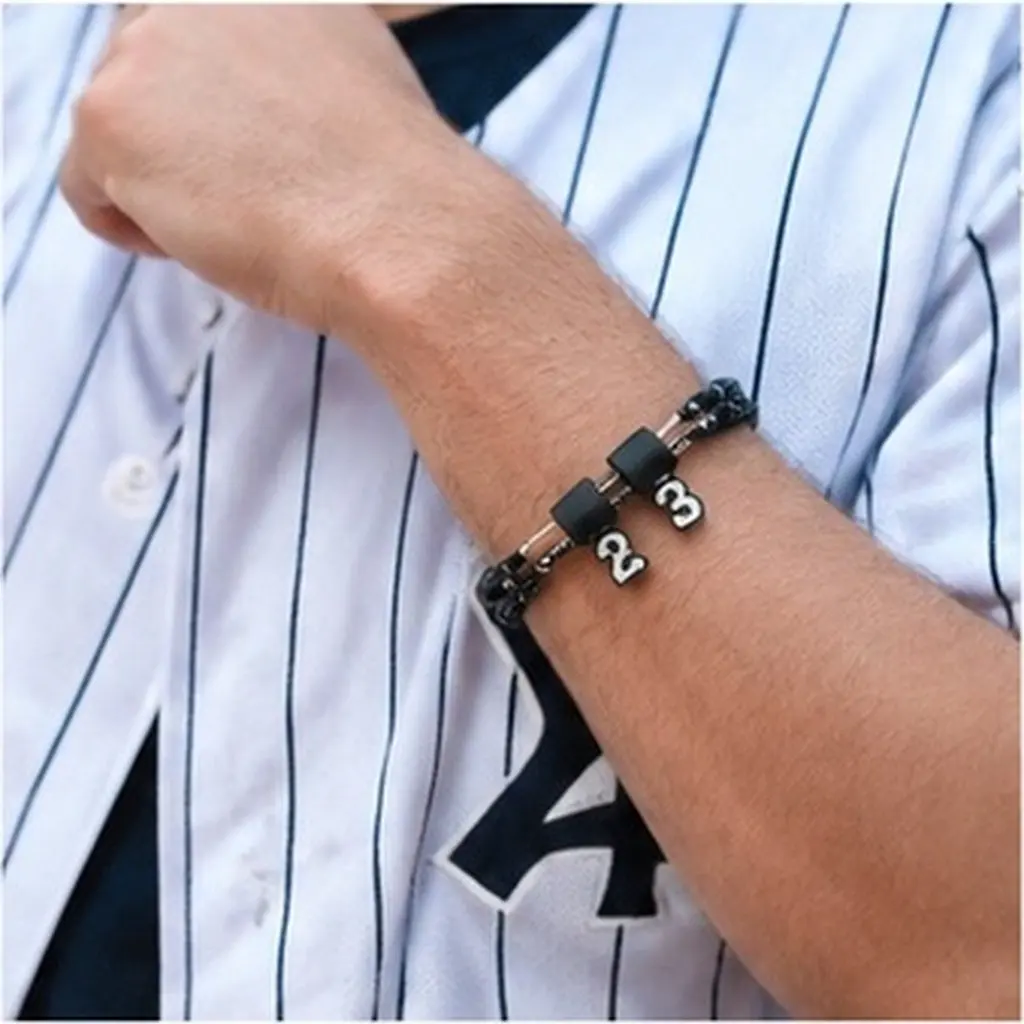 10Pcs Baseball Silicone Number Charms Fan Team Number Pendants Sports Jewelry Accessories Rope Necklace Beads Scratch Resistant
