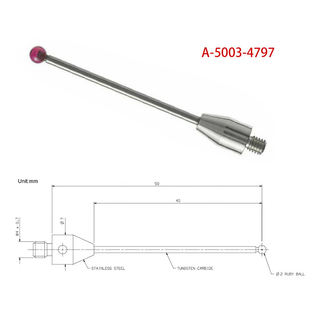 Tips Applications Ball Head CMM Touch Probe Styli Made Of Brightness Of Your Monitor Manual Measurement Deviation