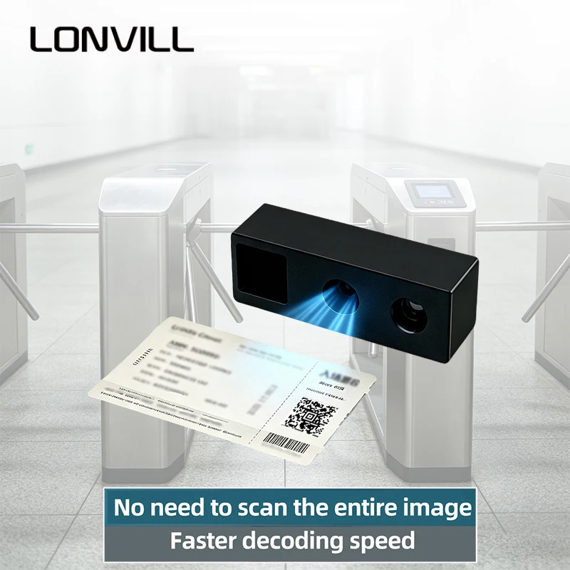 LONVILL Integration Barcode Reader 640x480 CMOS Aztec Barcode Decoder Module for Mobile Electronic Ticket Validation