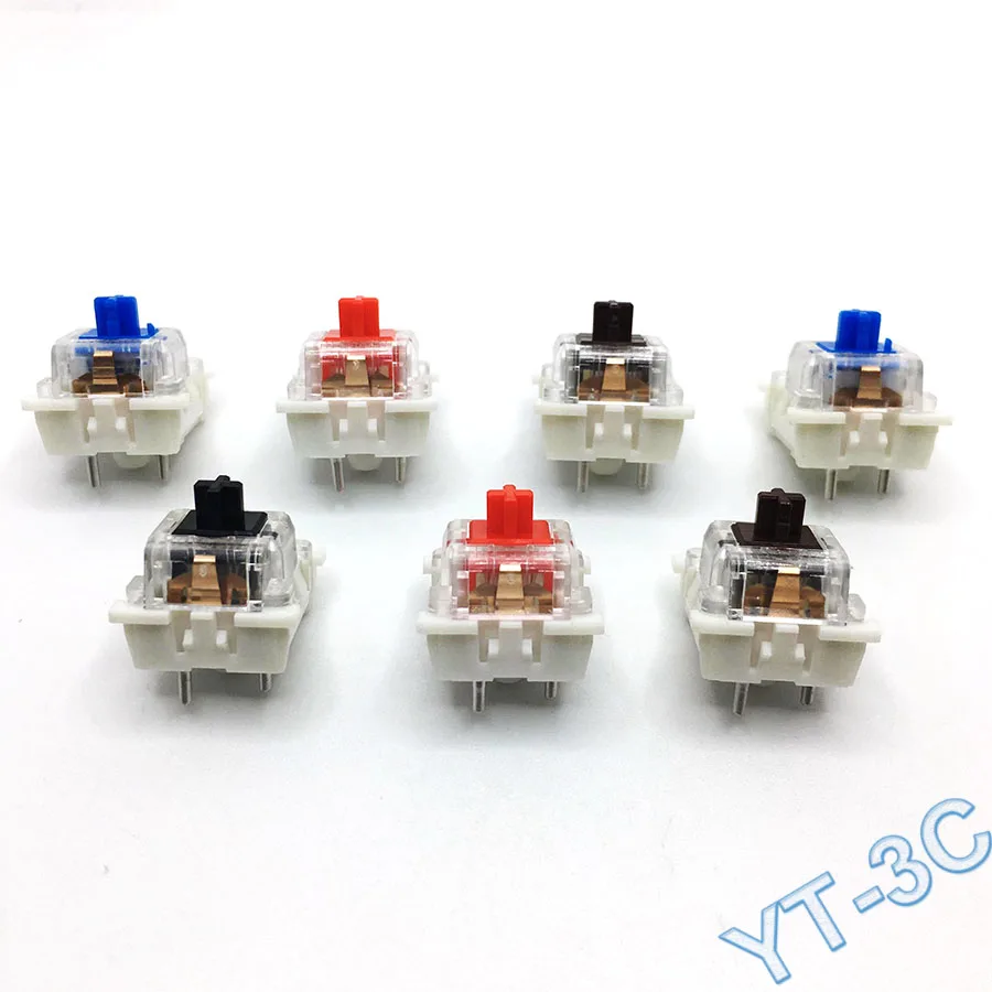 

10PCS Mechanical Key Board Red Black Blue Brown Key Switch 3Pin Thin Compatible Switch DIY Keyboard Shaft