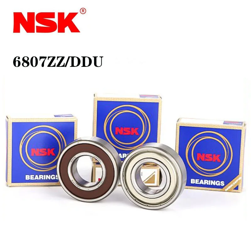 

Original Japan NSK Deep Groove Ball Bearing 6807ZZ 6807DDU 35*47*7mm ABEC-9 High Precision Speed Metal Rubber Sealed Bearings