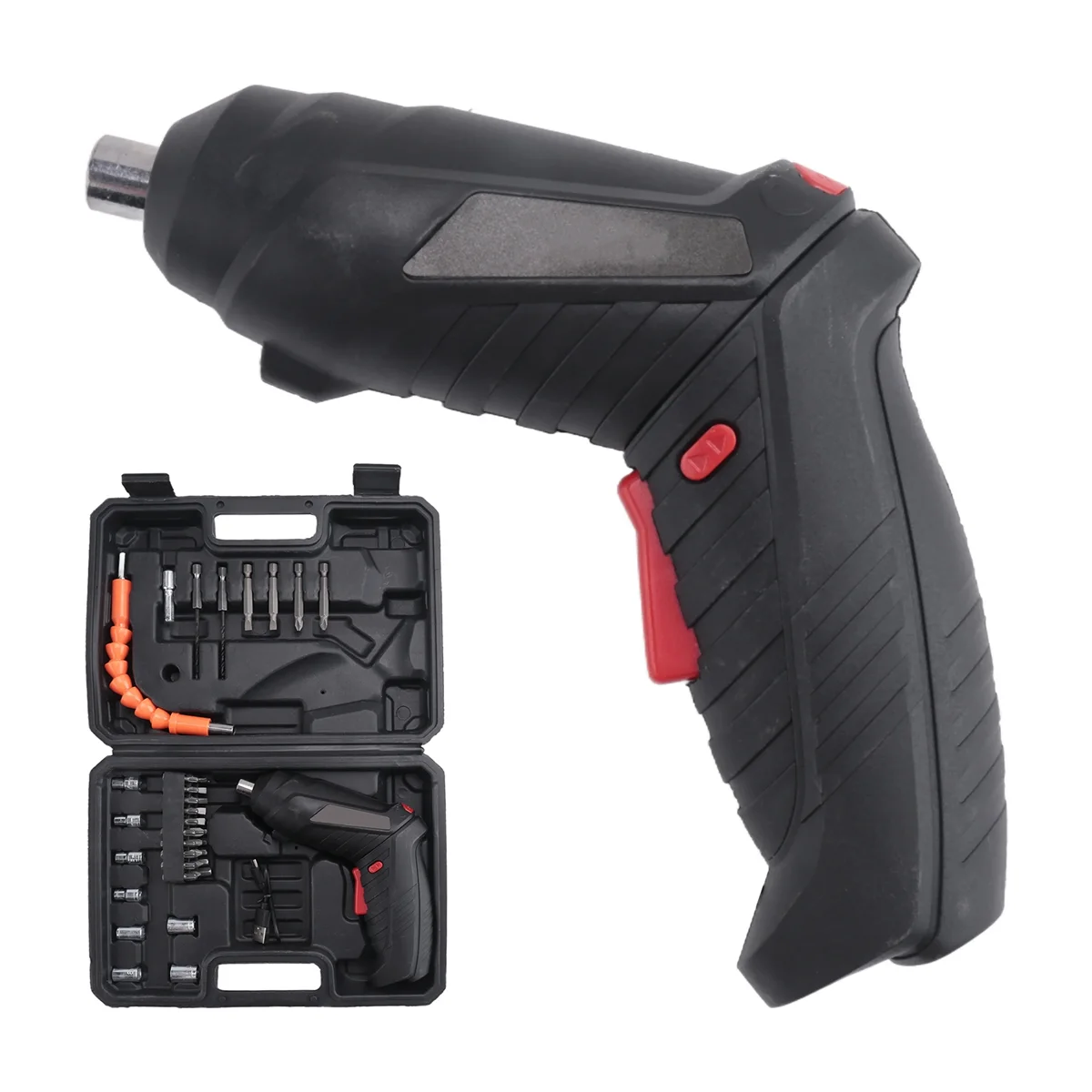 

ABBO-Rechargeable Mini Electric Screwdriver 90°-180°Rotating Handle LED Wireless Screwdriver Drill Electric Screw Driver