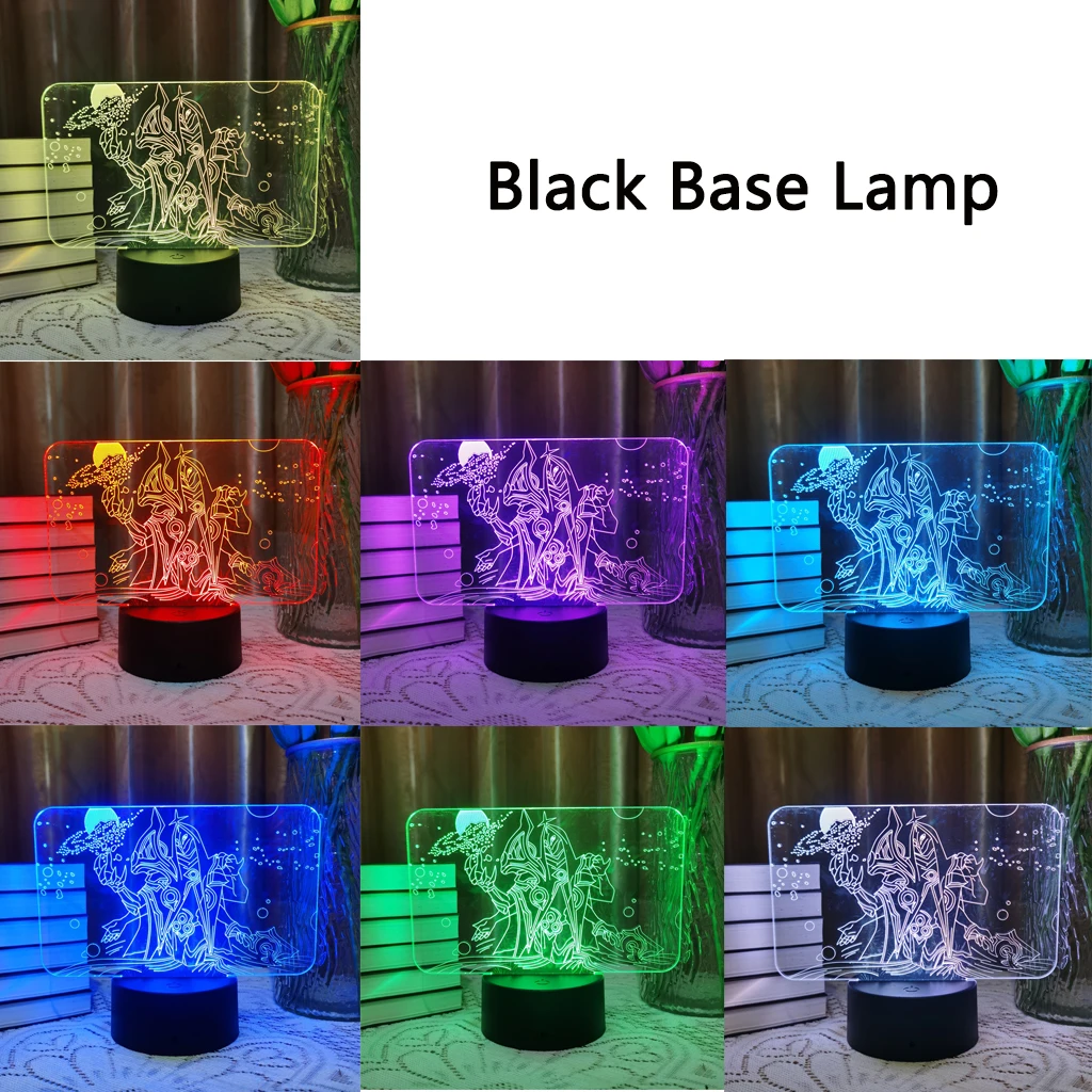 LOL League of Legends Game Figure Yasuo Yi Zed 3D Led Neon Night Light For Kid Sitting Room Colorful Decor Christmas Lamp Gift