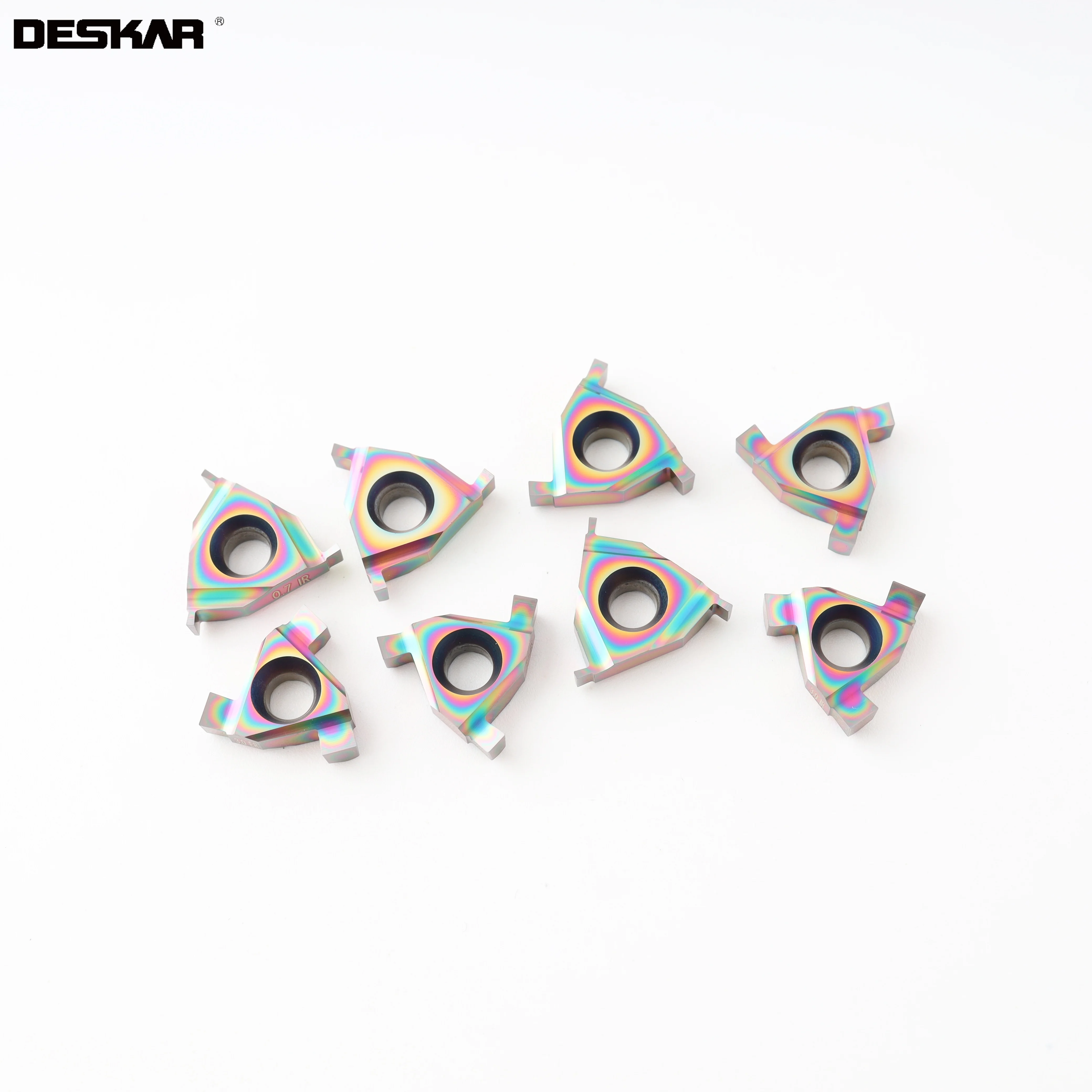 DESKAR 16ER/IL 16IR/EL 0.7 مللي متر 0.8 مللي متر 1.0 مللي متر-3.0 مللي متر TF618 CNC صلابة الصلب مخرطة الضحلة الحز تحول أدوات كربيد إدراج