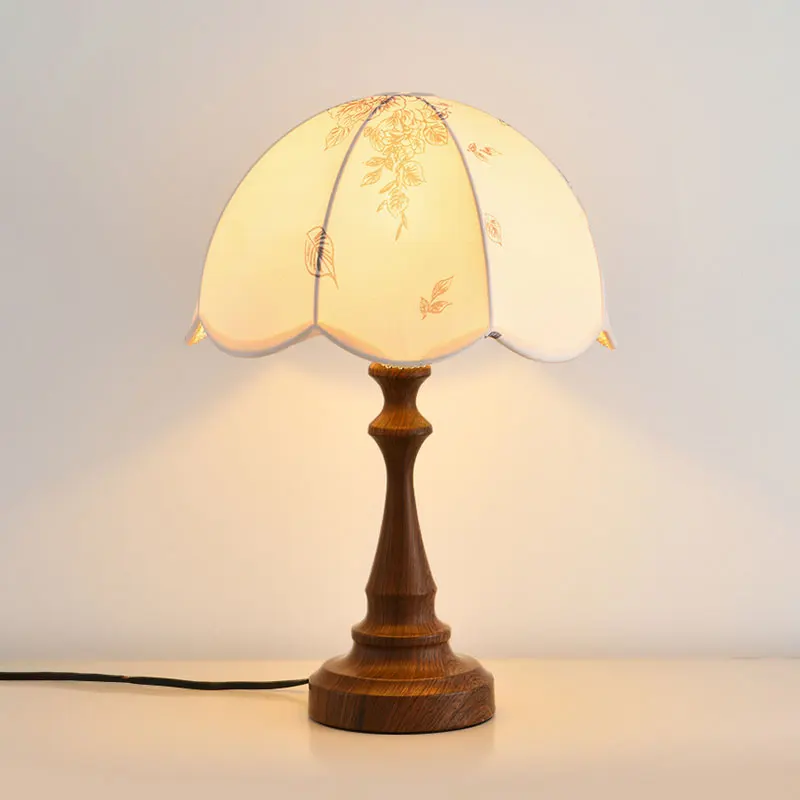 

American Creative Retro Desk Lamp Wabi Sabi Style Flower Lamp Study Bedroom Bedside High-End Decorative Table Lamp Night Light