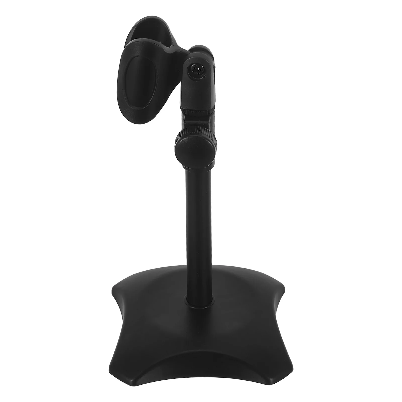 

Adjustable Mic Stand: Desktop Microphone Stand With Round Base For Live Singing Podcasts Video Conferencing Tabletop Mic Holder