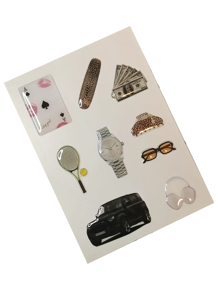 Sweet Decorative for Phone Case 3D Expoy Label DIY Decoration