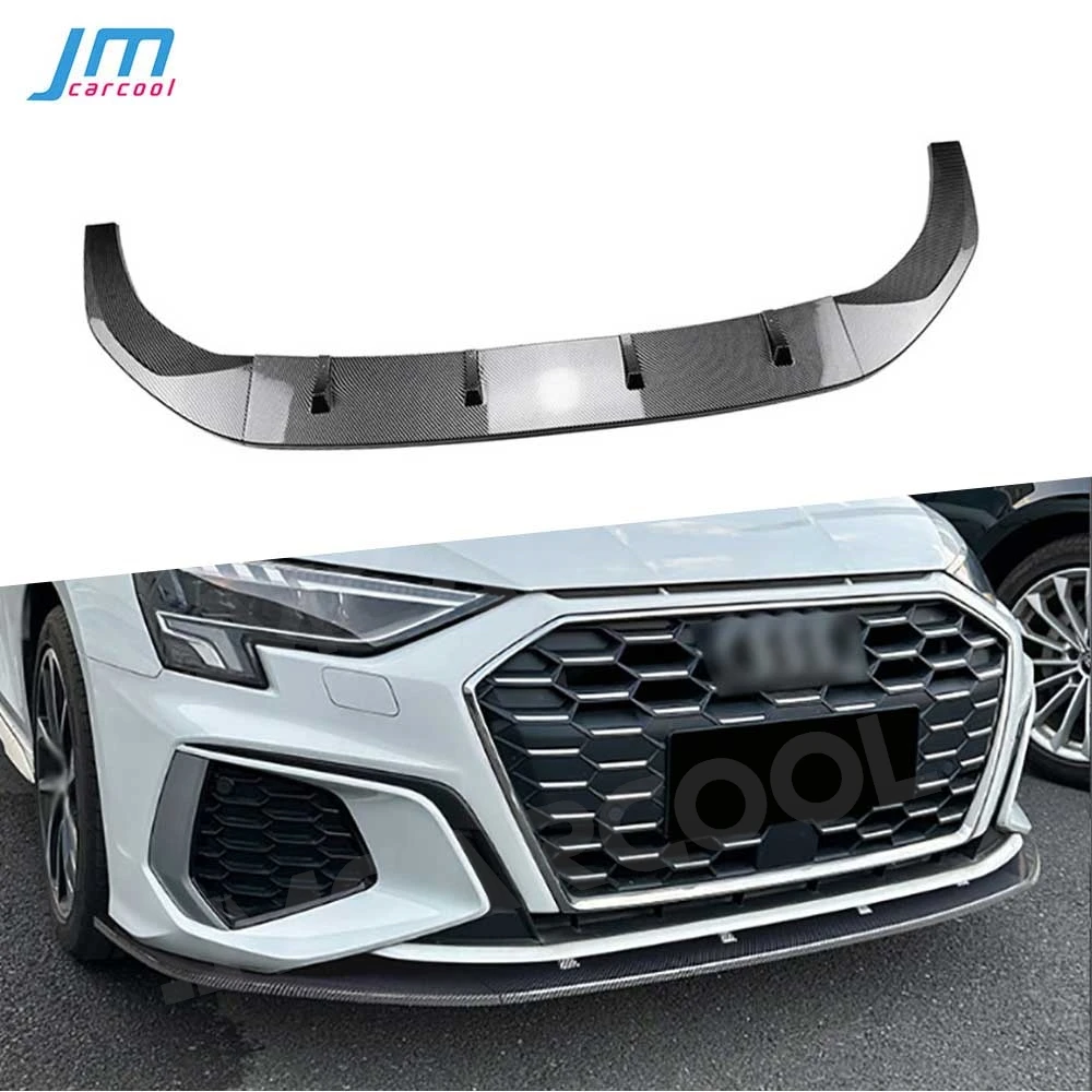 

Front Lip Spoiler for Audi A3 S3 8Y 2021+ Chin Splitters Car Bumper Guard Protect Cover Body Kits M Style Car Accessories