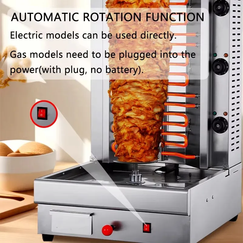 4 Burner Commercial Shawarma Warmer   New Motor for Restaurant Hotel Commercial Food Equipment