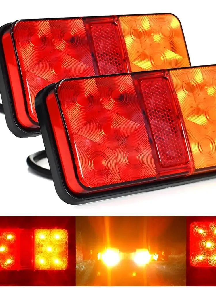 Ultra Heldere 12V Auto LED Staart Richtingaanwijzer Rem Reverse Lamp voor Pickup Truck Trailor Achterlicht Waterdicht - afbeelding 2