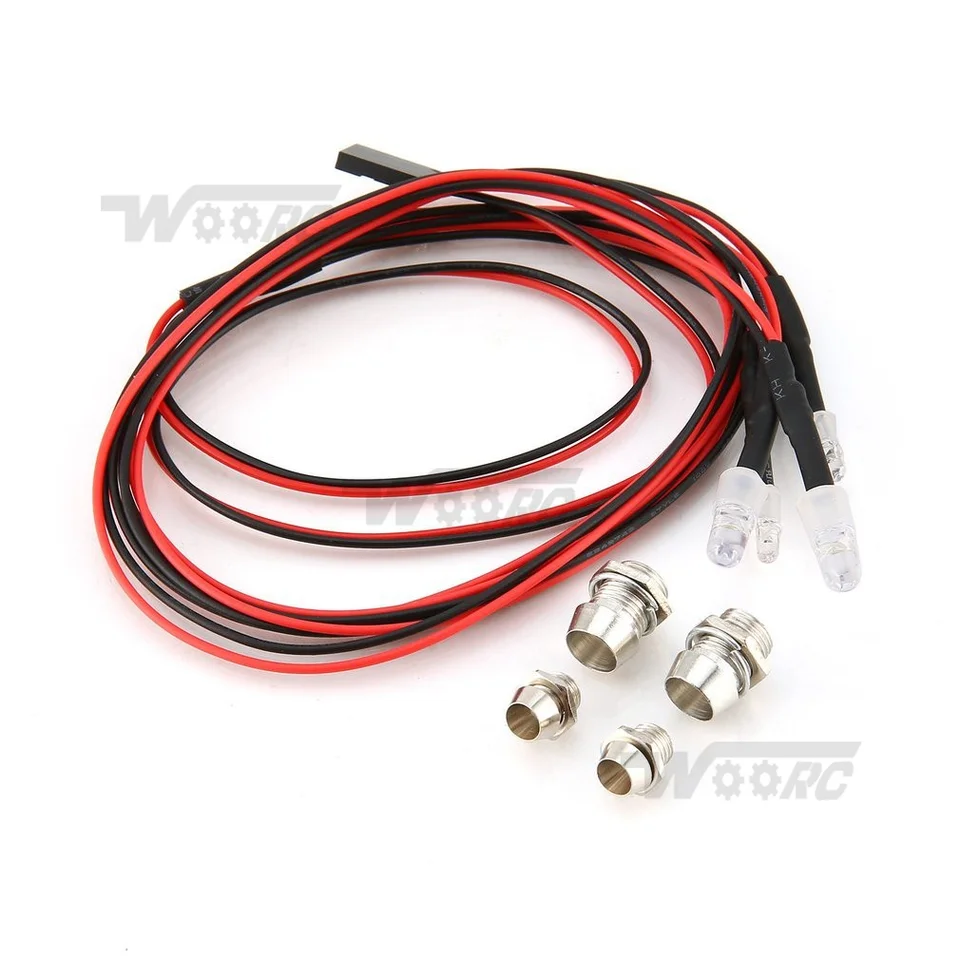 Dilwe Kit Éclairage LED 12 LEDs Pour RC Voiture 1/10 1/8 - Phares, Feux Arrière Et Clignotants