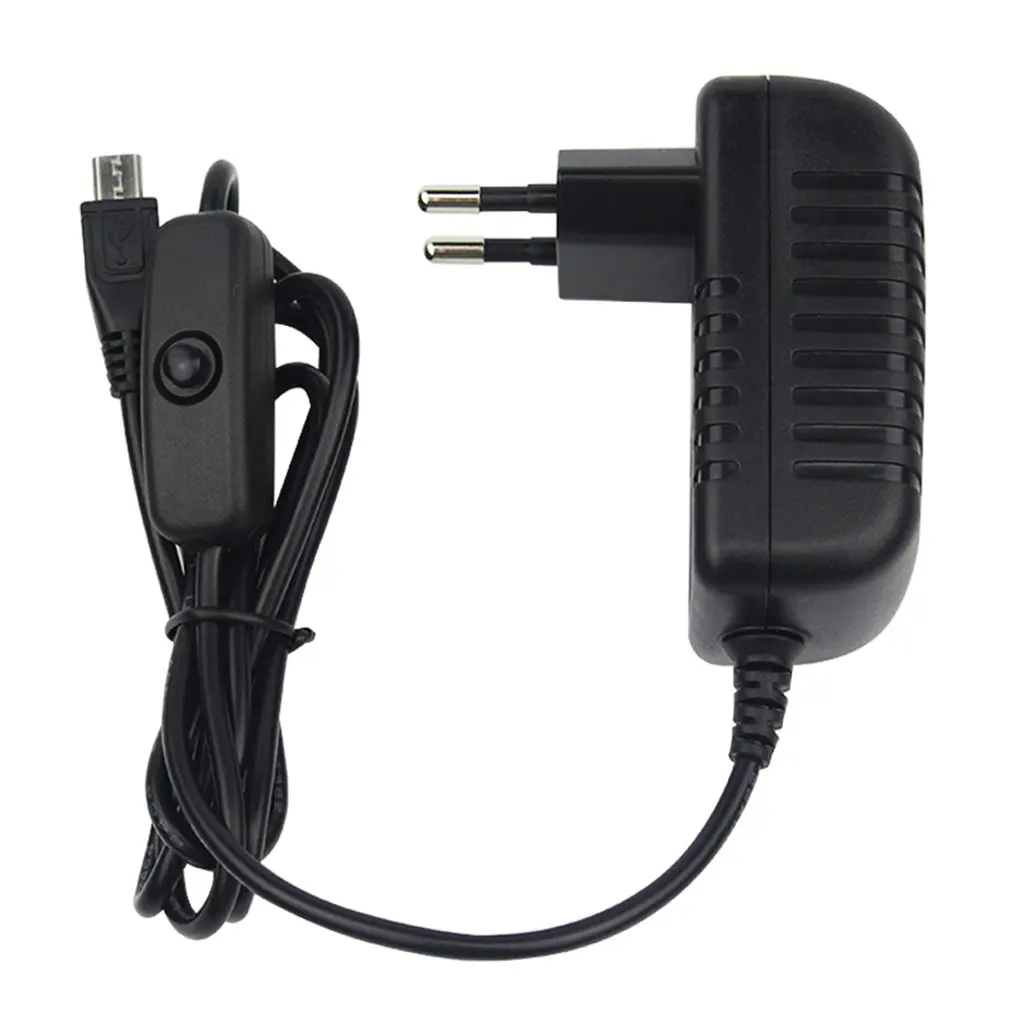 

5V 3A EU Plug Power Supply Charger AC Adapter Micro USB Cable with Power On/Off Switch For Raspberry Pi 3 pi pro Model B B+ Plus