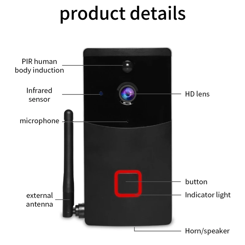 TTKK-timbre de puerta inalámbrico M4C, cámara de seguridad inteligente con Wifi, 2,4G, intercomunicador Visual, visión nocturna, IP