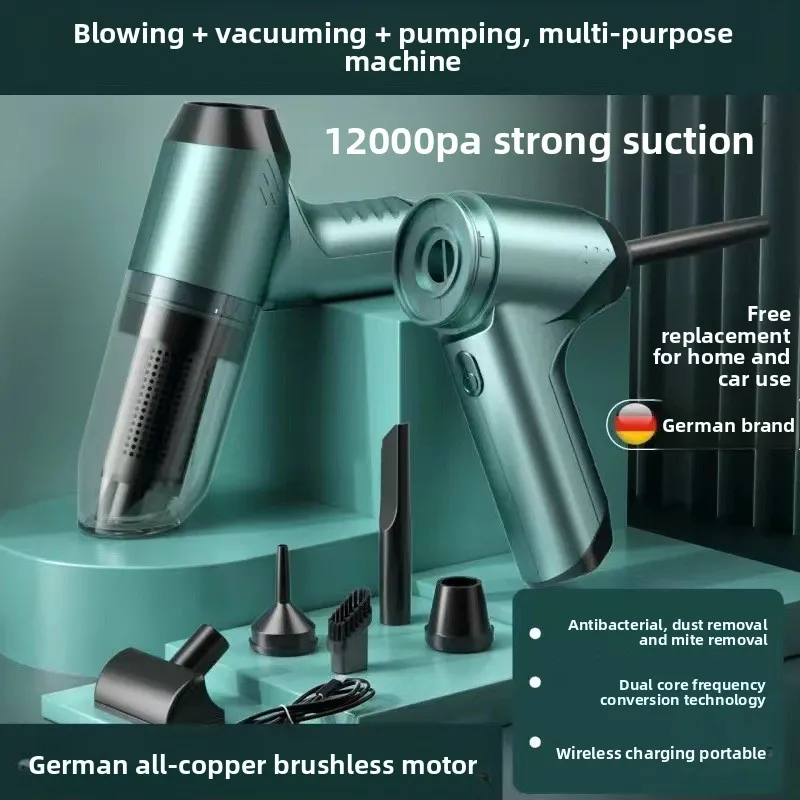 

Multifunctional wireless vacuum cleaner Car household vacuum cleaner Blow air vacuum full-out three-in-one brushless