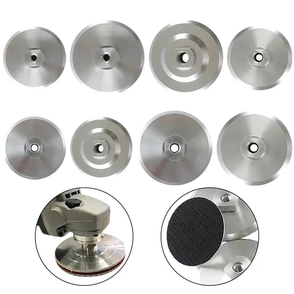 1Pc 4inch Polishing Pad Backing Holder Thicken Aluminum Backer Pad M10 M16 5/8-11 Thread Backplate For Polisher Grinder