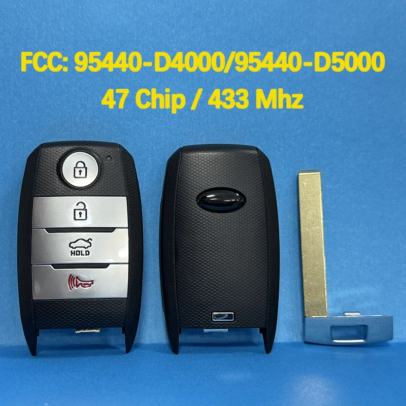 

CN051114 Послепродажный 4-кнопочный смарт-ключ дистанционного управления 95440-D4000/95440-D5000 47 чип 433 МГц без ключа Go для Kia Optima 2016-2020
