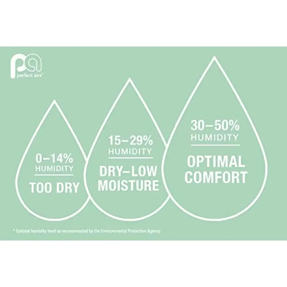 بيرفكت اير PAU13 1.3 جالون مرطب ميكرو ميست لسطح الطاولة 1.3 جالون أبيض