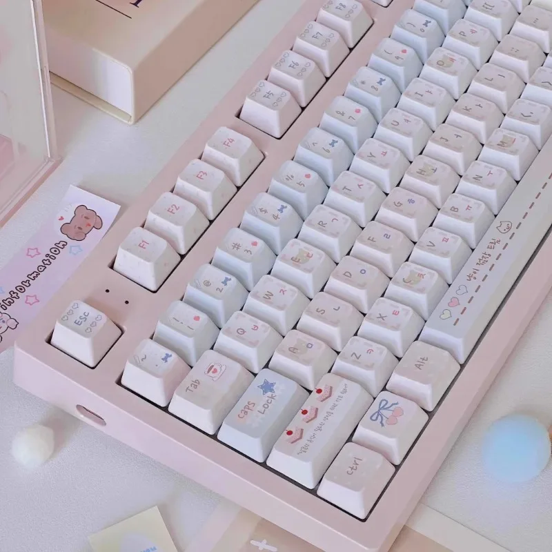 

Dessert Supply Station Custom FC Keycaps with High Pink and Cute 1.8-thick PBC Thermal Sublimation Mechanical Keyboard Keycaps