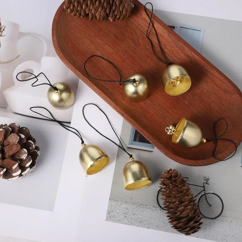 أجراس الرياح المصنوعة من النحاس النقي الفاخر مع الملحقات والأصفق - أجراس نحاسية معدنية صغيرة للمشروعات التي تصنعها بنفسك، ديكور المنزل #1