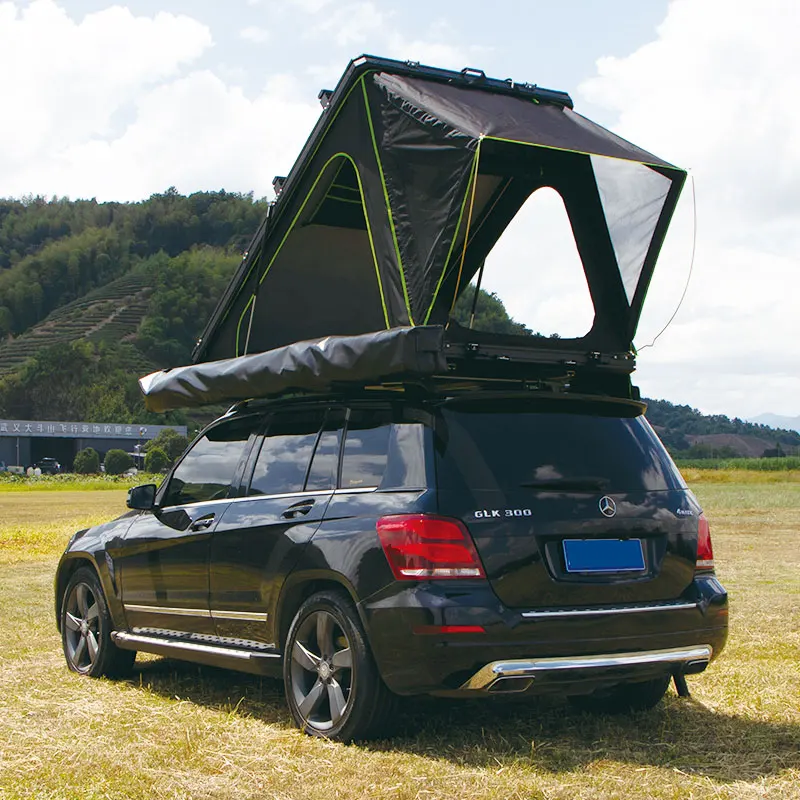 

Pop up roof tent, hard top aluminum triangle roof tent