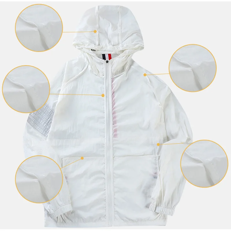 Abrigo cortavientos impermeable para hombre, chaqueta con capucha y cremallera, de secado rápido, ropa deportiva, gran oferta