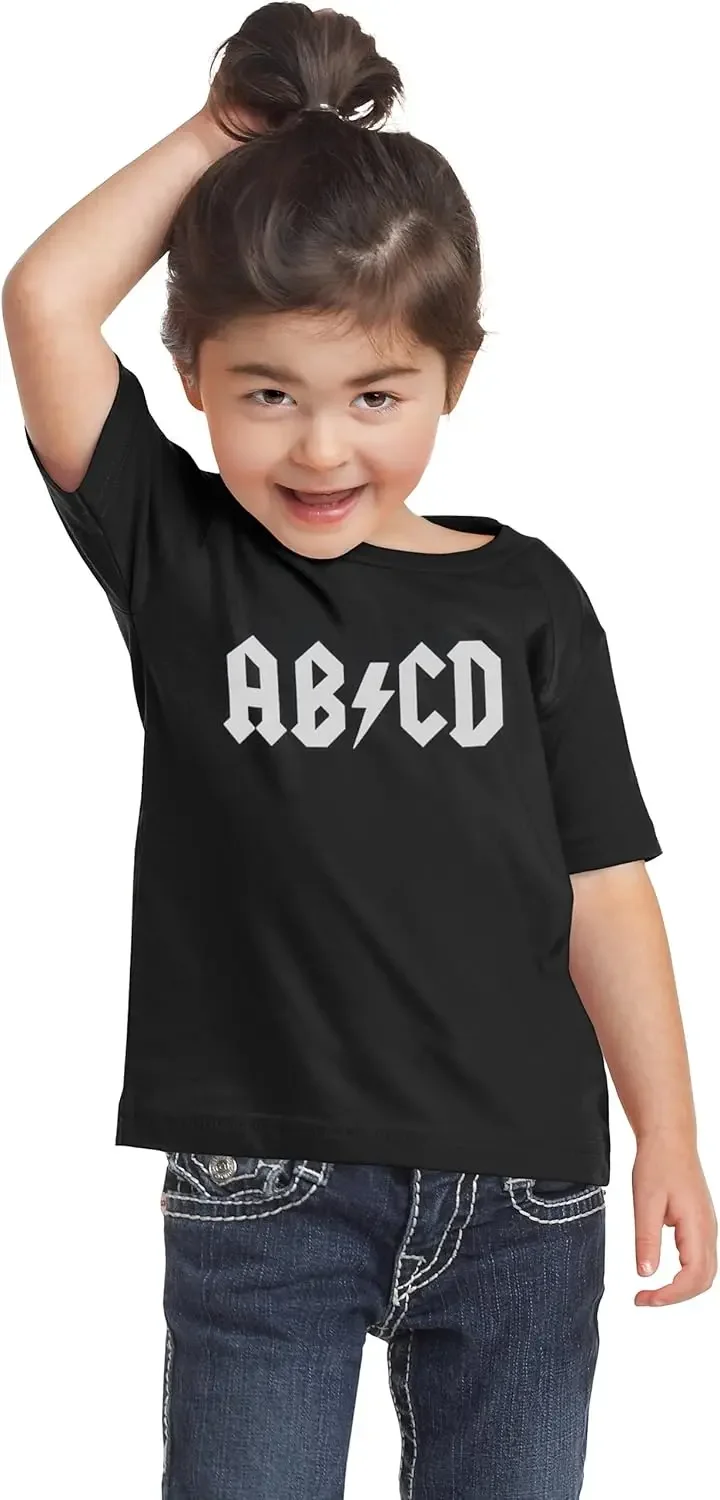 Ann Arbor T-shirt Co. Big Boys' AB/CD | Funny Kid's Rock and Roll Humor Tee