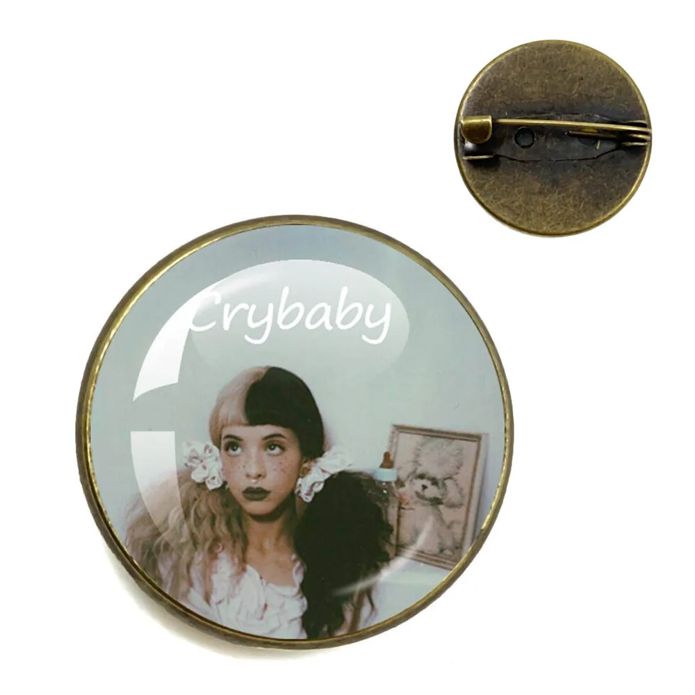 Melanie Martinez Crybaby Glass Dome Cabochon Pins Brooch Gifts Music Artist Pins Vintage Jewelry Fans Gifts