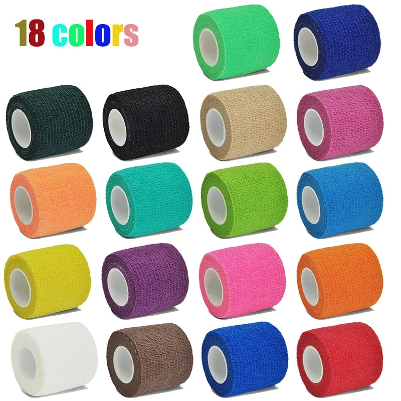 1/6/12 قطعة الرياضة الملونة الذاتي لاصقة طبية مرنة التفاف الشريط Elastoplast ل منصات دعم الركبة إصبع الكاحل النخيل الكتف #1