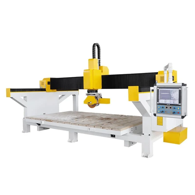 Shandong Igoldencnc 3 Axis 4 Axis 5 Axis 45 Degree 90 Degree Cnc Bridge Saw Blade Stone Marble Cutting Machine for Sale