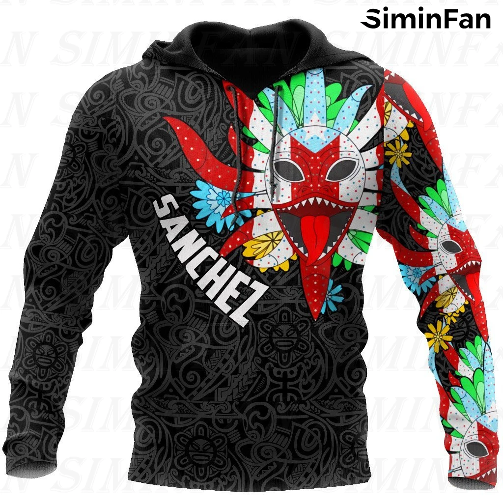 

Puerto Rico Mask Taino Tattoo 3D Print Men Hoodie Zipper Jacket Hooded Pullover Unisex Casual Sweatshirt Women Fashion Tracksuit