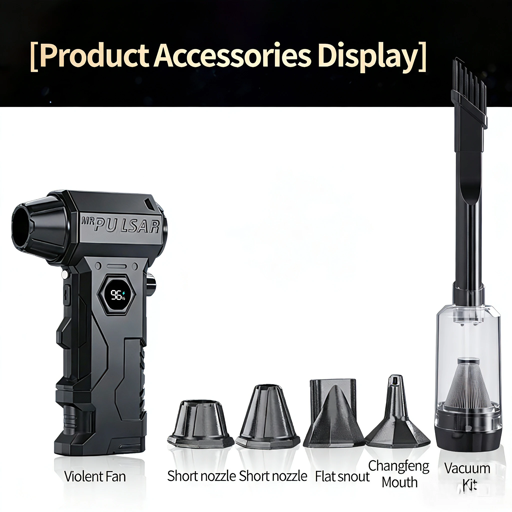 

X7 Turbo Violent Fan 140000RPM Brushless Motor LED Display Air Blower Suction 2 in 1 Motorcycle Dust Remover.